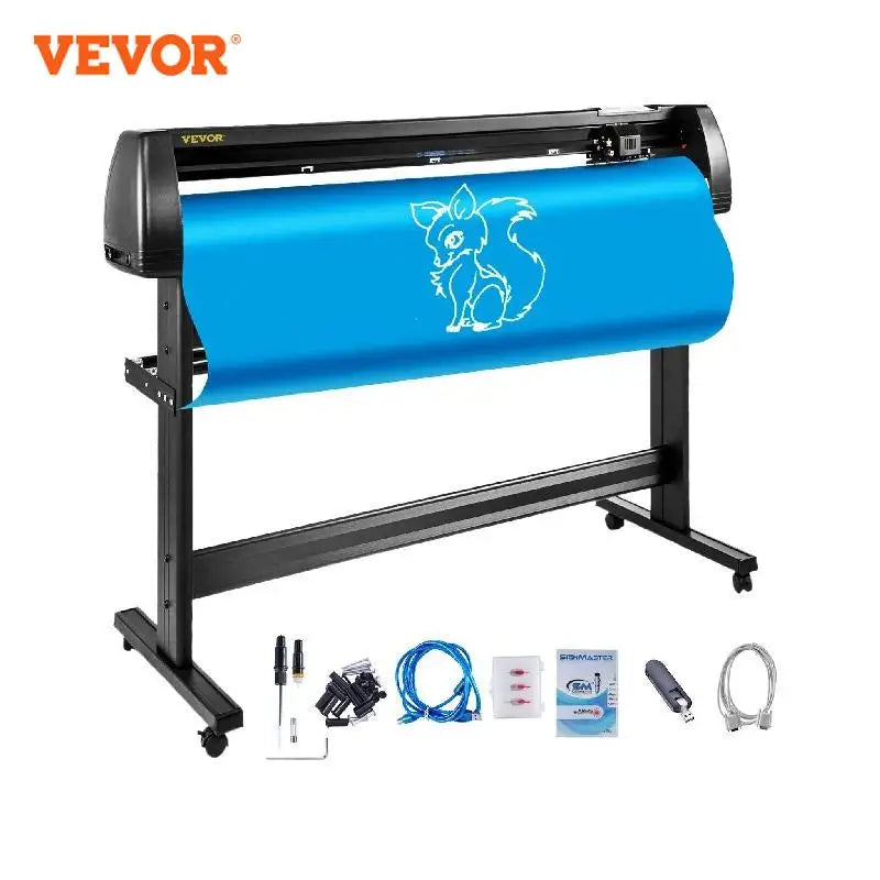 VEVOR 53 Inch Vinyl Cutter Plotter Machine Vinyl Cutting Plotter Signmaster LCD Screen for DIY Advertising Label Making